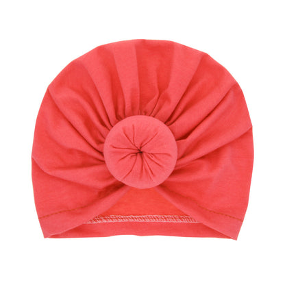 Children's Brimless Hat Born Circle Headcloth Solid Kids' Headwear