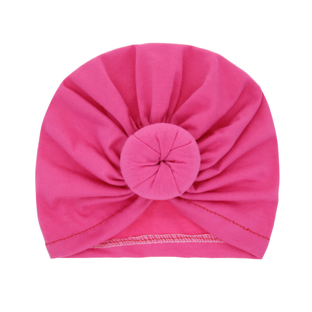 Children's Brimless Hat Born Circle Headcloth Solid Kids' Headwear