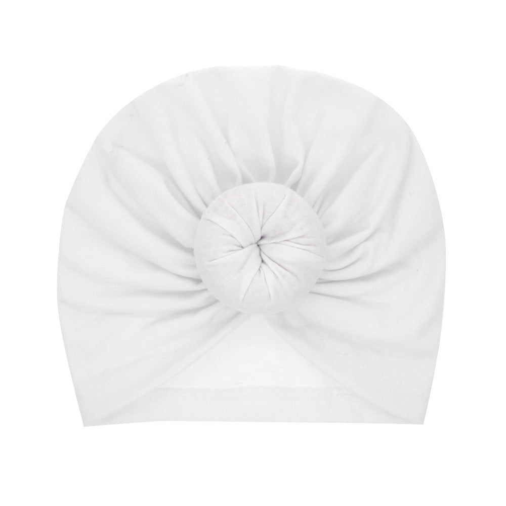 Children's Brimless Hat Born Circle Headcloth Solid Kids' Headwear