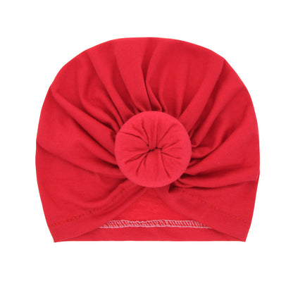 Children's Brimless Hat Born Circle Headcloth Solid Kids' Headwear