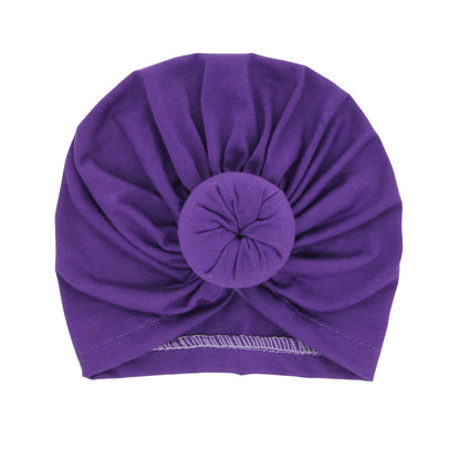 Children's Brimless Hat Born Circle Headcloth Solid Kids' Headwear