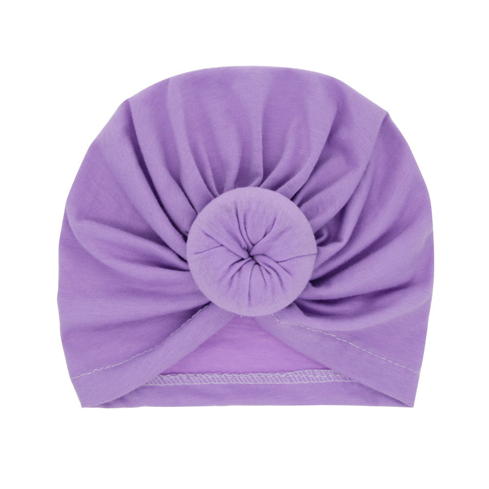 Children's Brimless Hat Born Circle Headcloth Solid Kids' Headwear