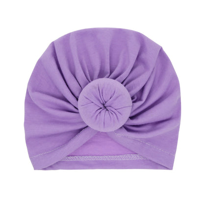 Children's Brimless Hat Born Circle Headcloth Solid Kids' Headwear