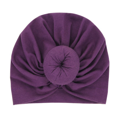 Children's Brimless Hat Born Circle Headcloth Solid Kids' Headwear