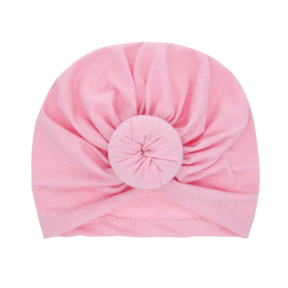 Children's Brimless Hat Born Circle Headcloth Solid Kids' Headwear