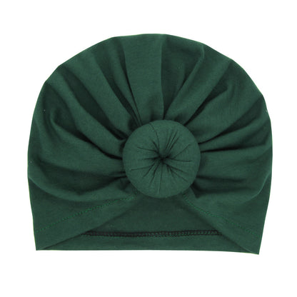 Children's Brimless Hat Born Circle Headcloth Solid Kids' Headwear