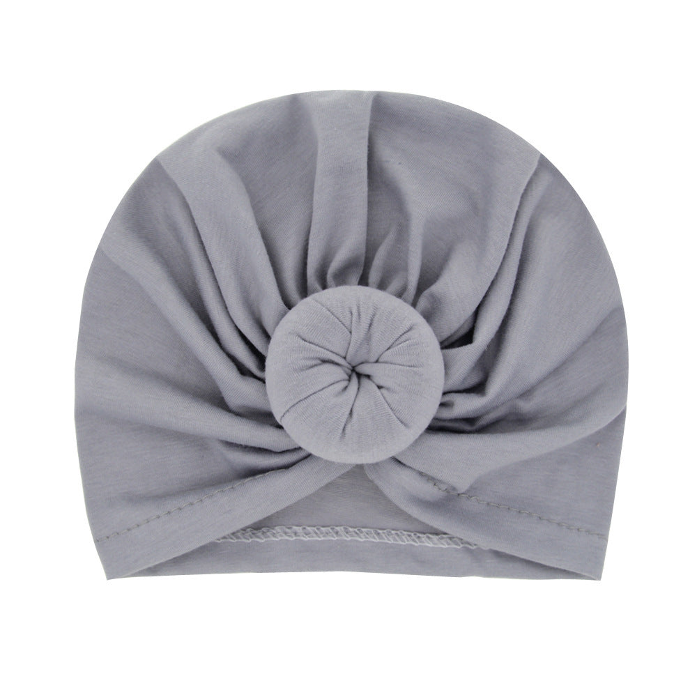 Children's Brimless Hat Born Circle Headcloth Solid Kids' Headwear