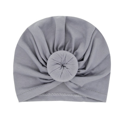 Children's Brimless Hat Born Circle Headcloth Solid Kids' Headwear