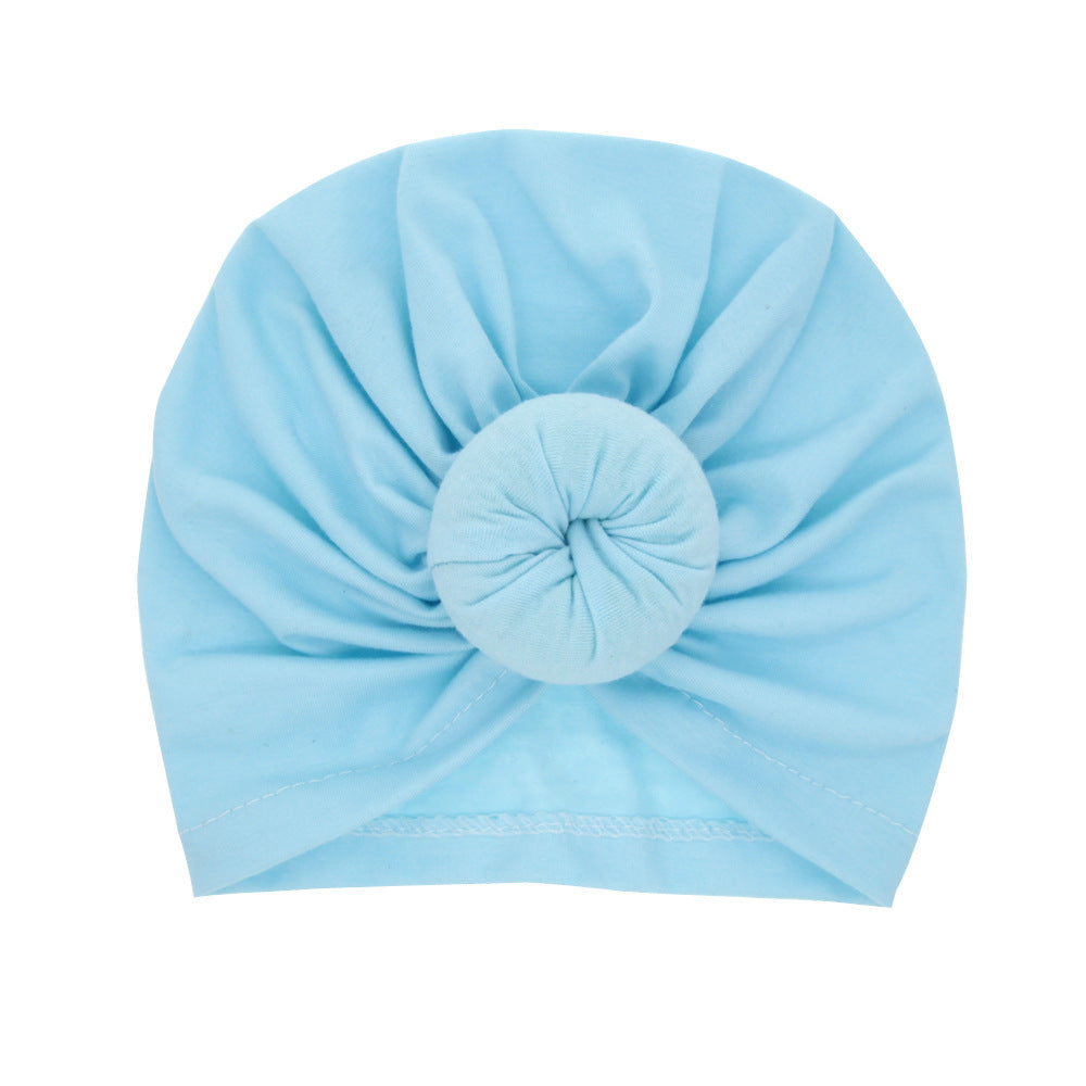 Children's Brimless Hat Born Circle Headcloth Solid Kids' Headwear