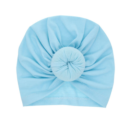 Children's Brimless Hat Born Circle Headcloth Solid Kids' Headwear