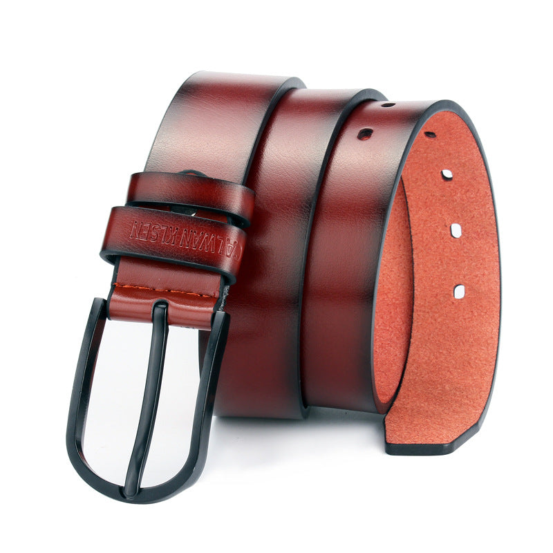 Men's Buckle Leather Retro Casual Imitation Top Belts