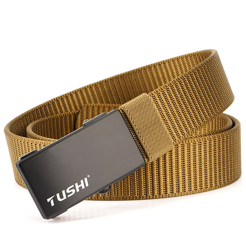 Men's Outdoor Waist Canvas Automatic Buckle Youth Belts