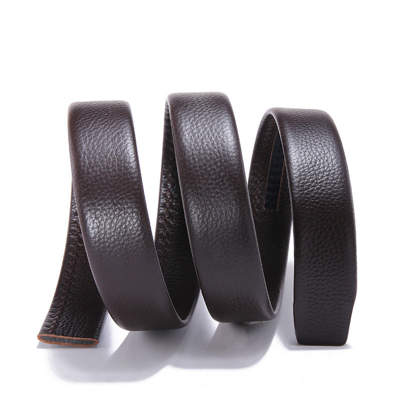 Men's First Layer Cow Leather Automatic Headless Belts