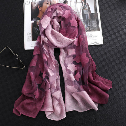 Women's Elegant Sunscreen Long Gradient Shawl Fashion Scarfs