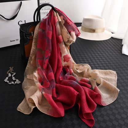 Women's Elegant Sunscreen Long Gradient Shawl Fashion Scarfs