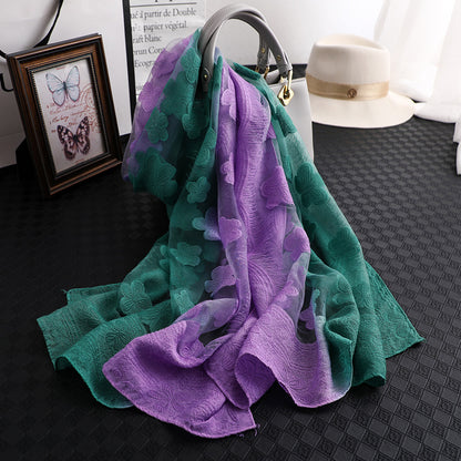 Women's Elegant Sunscreen Long Gradient Shawl Fashion Scarfs