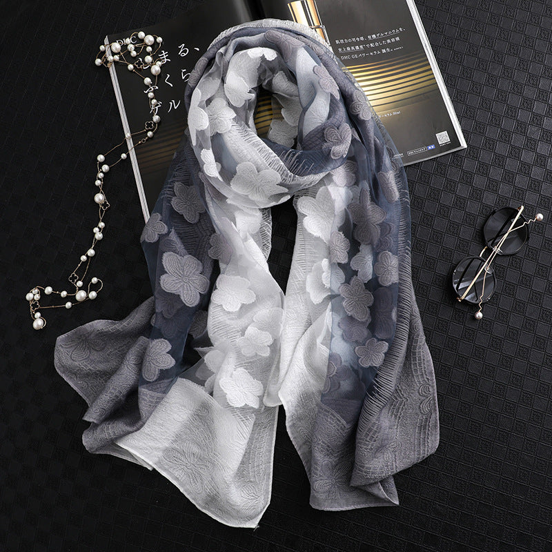 Women's Elegant Sunscreen Long Gradient Shawl Fashion Scarfs