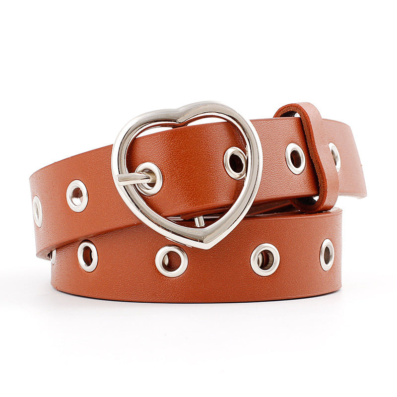 Women's Four Fashion Pin Buckle Heart Hollow Belts