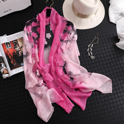 Women's Elegant Sunscreen Long Gradient Shawl Fashion Scarfs