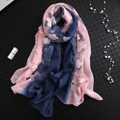 Women's Elegant Sunscreen Long Gradient Shawl Fashion Scarfs