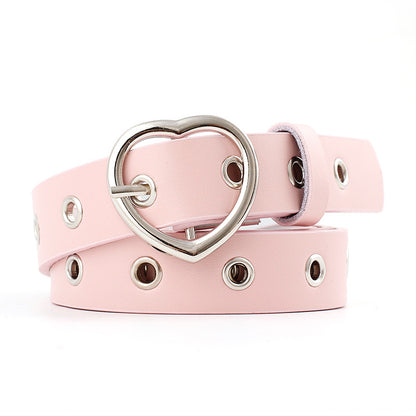 Women's Four Fashion Pin Buckle Heart Hollow Belts