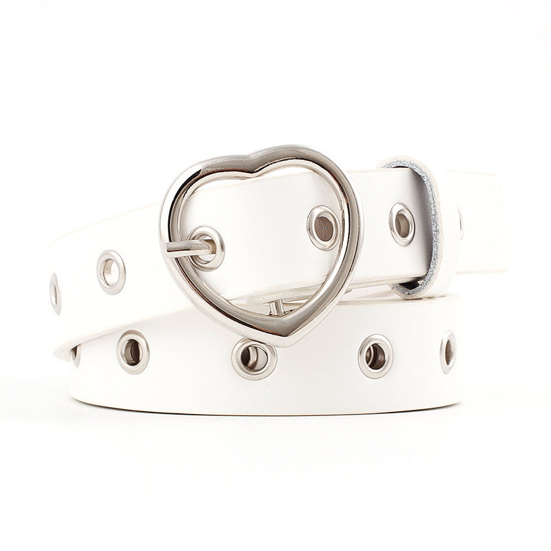 Women's Four Fashion Pin Buckle Heart Hollow Belts