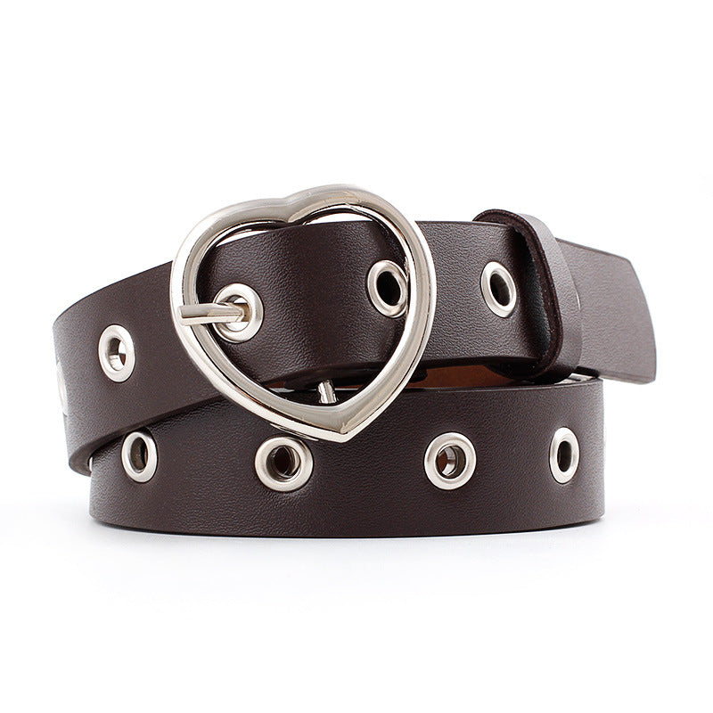 Women's Four Fashion Pin Buckle Heart Hollow Belts