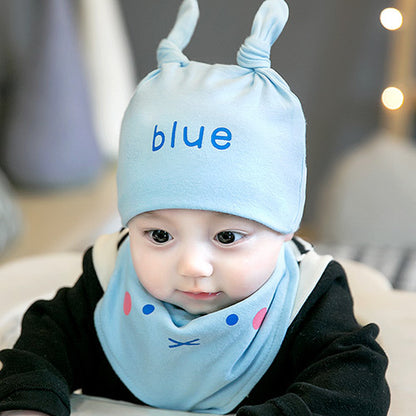 Hat Letters Cotton Suit Beanie Triangular Kids' Headwear