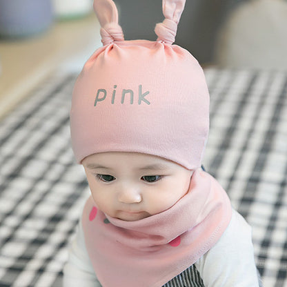 Hat Letters Cotton Suit Beanie Triangular Kids' Headwear