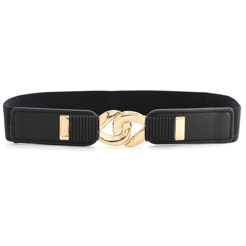 Women's Alloy Buckle Elastic Narrow Decoration Fashion Belts