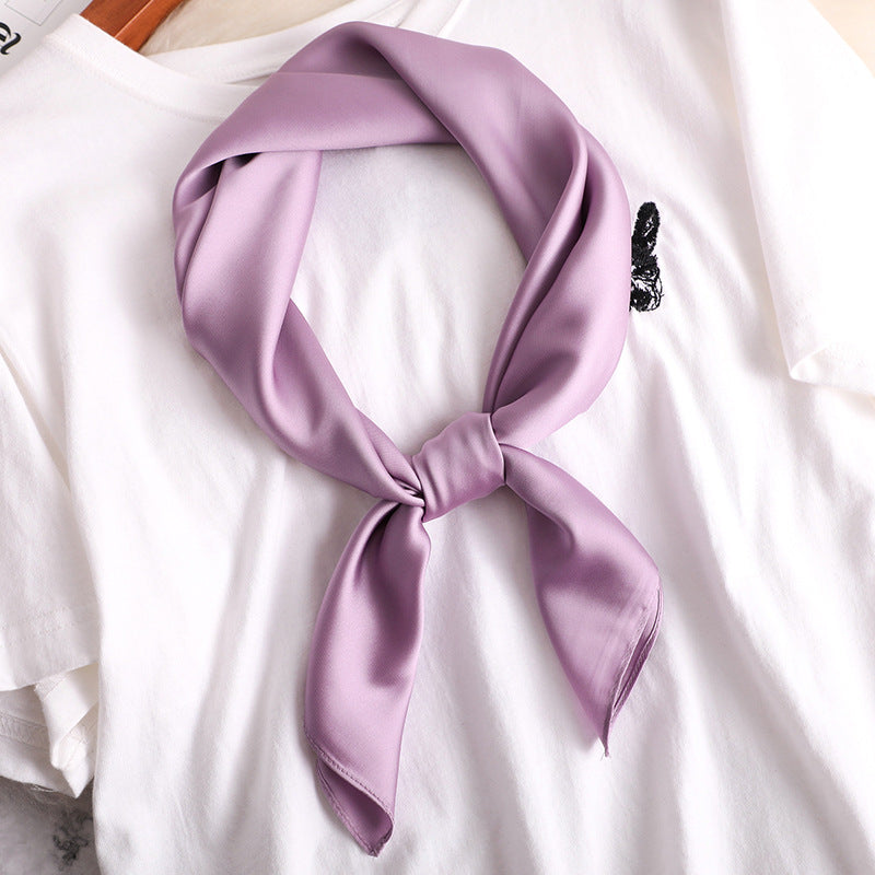 Women's Color Elegant Temperament Decoration Small Square Scarfs