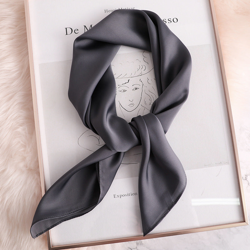 Women's Color Elegant Temperament Decoration Small Square Scarfs