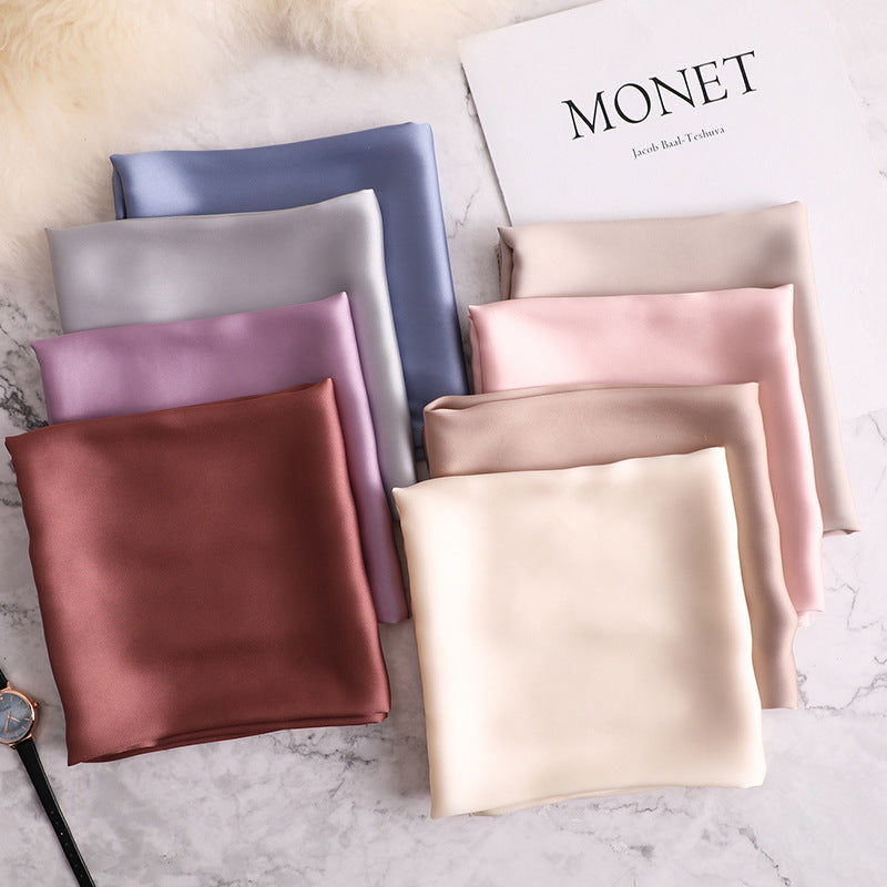 Women's Color Elegant Temperament Decoration Small Square Scarfs