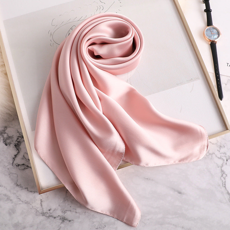 Women's Color Elegant Temperament Decoration Small Square Scarfs