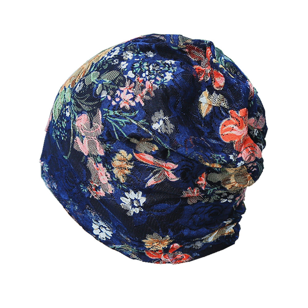 Women's Flower Lace Closed Toe Pregnant Confinement Hats & Caps