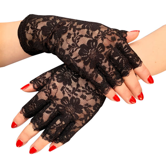 Women's Half Finger Sun Protection Short Prom Gloves