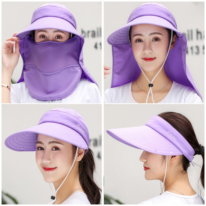 Female Summer Korean Uv Protection Electric Car Hats & Caps