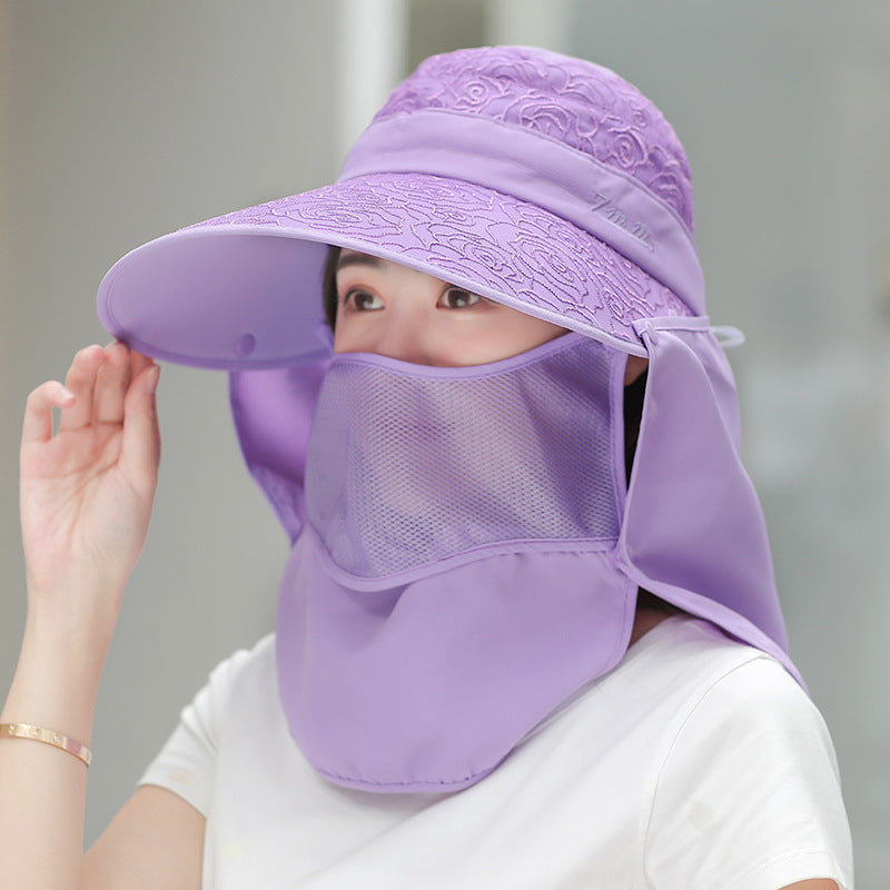 Female Summer Korean Uv Protection Electric Car Hats & Caps