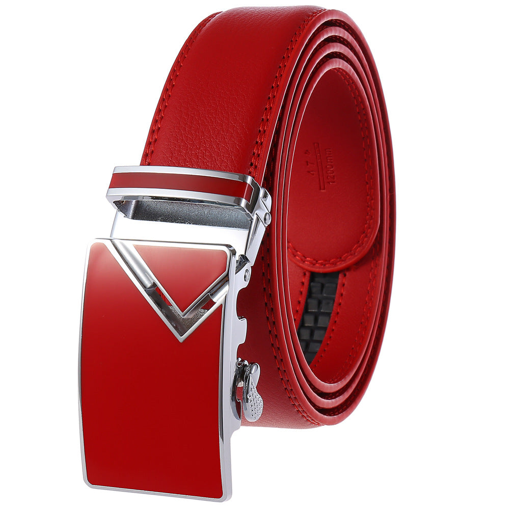 Men's Abrasive Buckle Leather Automatic Fashion Belts