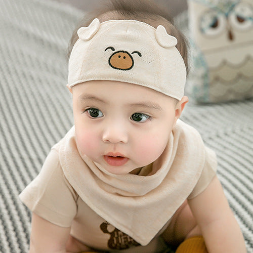 Cartoon Bear Spring Cradle Hat Born Kids' Headwear