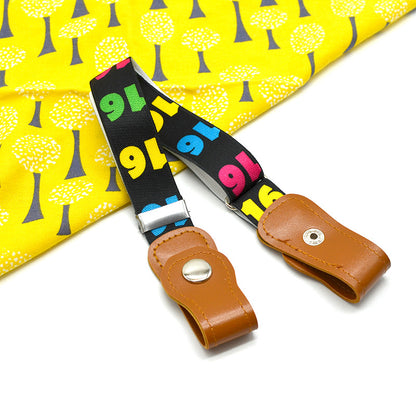 Children's Elastic Snap Button Kindergarten Drop-off Boys Belts