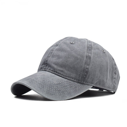 Men's Washed Pure Cotton Solid Color Light Hats & Caps