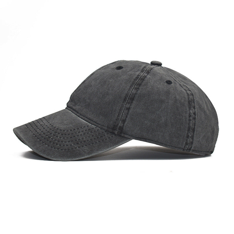 Men's Washed Pure Cotton Solid Color Light Hats & Caps