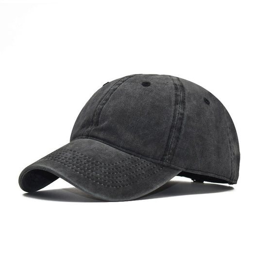 Men's Washed Pure Cotton Solid Color Light Hats & Caps