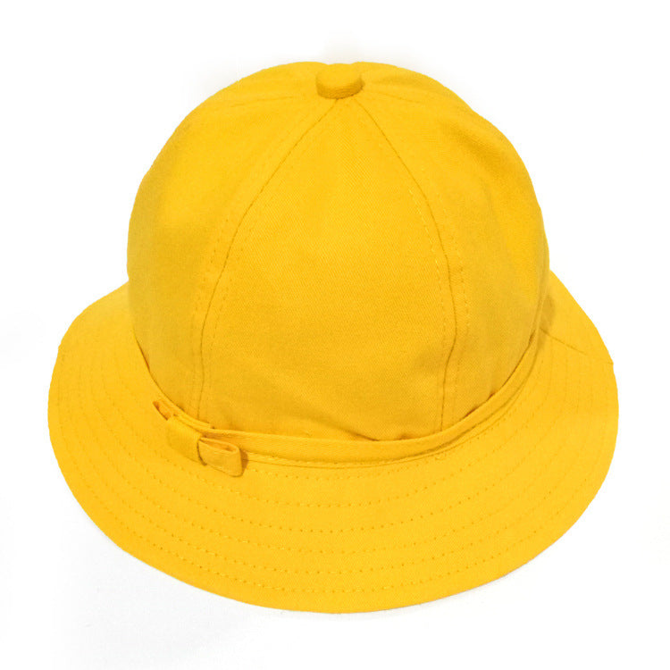 Children's Yellow Kindergarten Primary School Bucket Hat Kids' Headwear