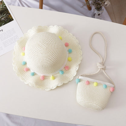 Children's Straw Hat Woven Summer Fashion Sun Shade Kids' Headwear