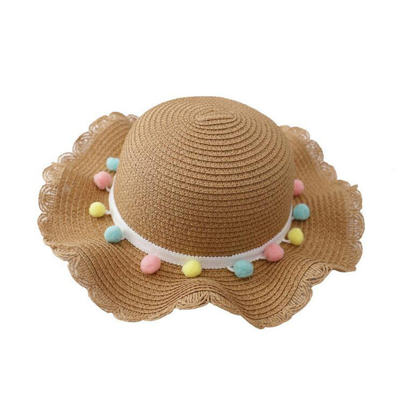 Children's Straw Hat Woven Summer Fashion Sun Shade Kids' Headwear