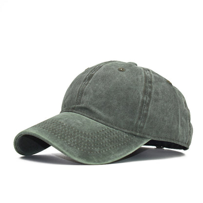 Men's Washed Pure Cotton Solid Color Light Hats & Caps