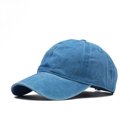 Men's Washed Pure Cotton Solid Color Light Hats & Caps