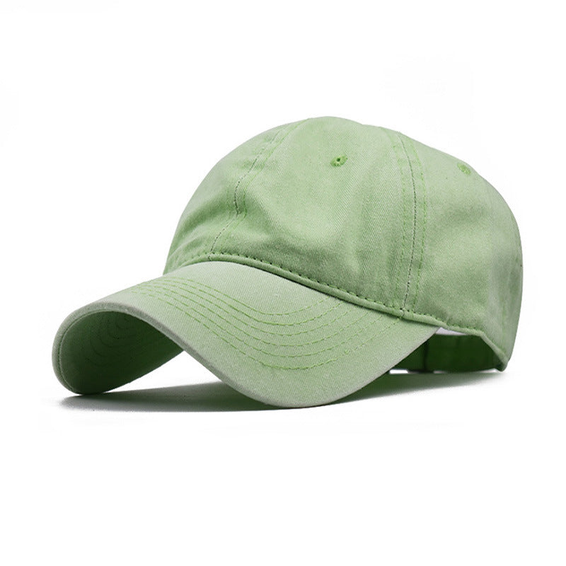 Men's Washed Pure Cotton Solid Color Light Hats & Caps